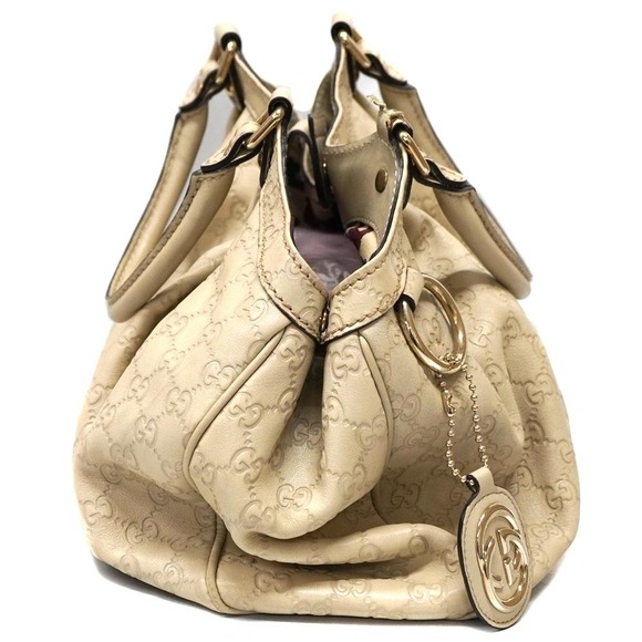 Gucci Sukey Tote Bag Shoulder GG Guccissima Leather Ivory White - Picture 4 of 9